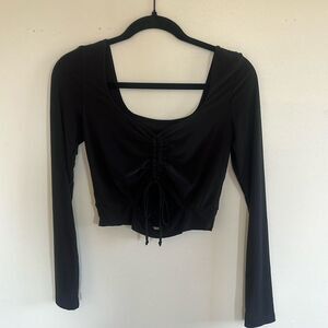 Black Cropped Long Sleeve
